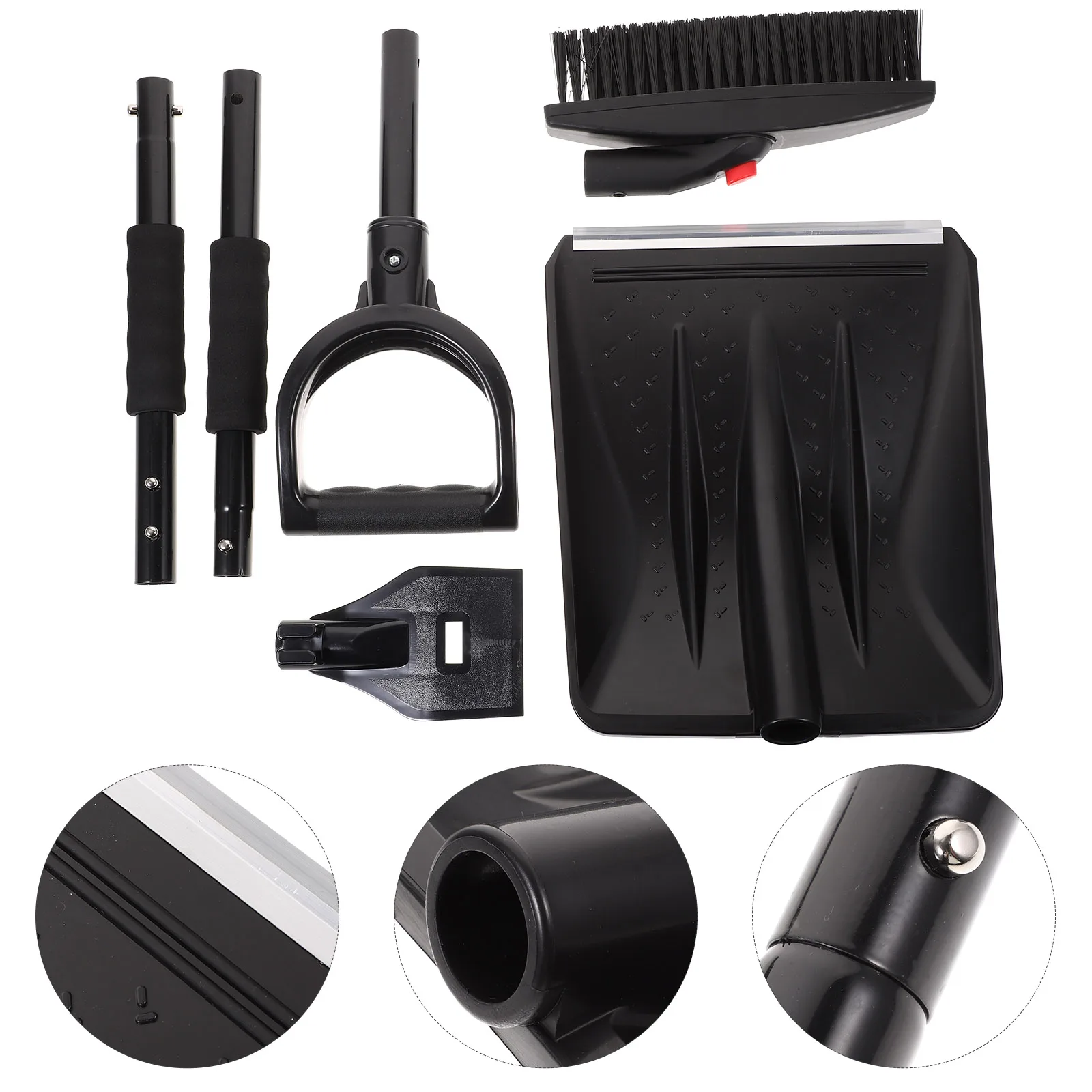 Ergonomic Car Snow Shovel Black Steel Detachable Ice Scraper Driveway Vehicle Snow Broom Clean Windshield Efficiently
Ergonomic Car Snow Shovel Black Steel Detachable Ice Scraper Driveway Vehicle Snow Broom Clean Windshield Efficiently