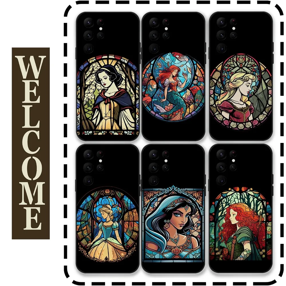 Glass Art- Cartoon Princess Phone Case for Samsung Galaxy S24 Ultra S22 S23 Ultra S21 S20 5G Protective Silicone TPU Funda
Glass Art- Cartoon Princess Phone Case for Samsung Galaxy S24 Ultra S22 S23 Ultra S21 S20 5G Protective Silicone TPU Funda