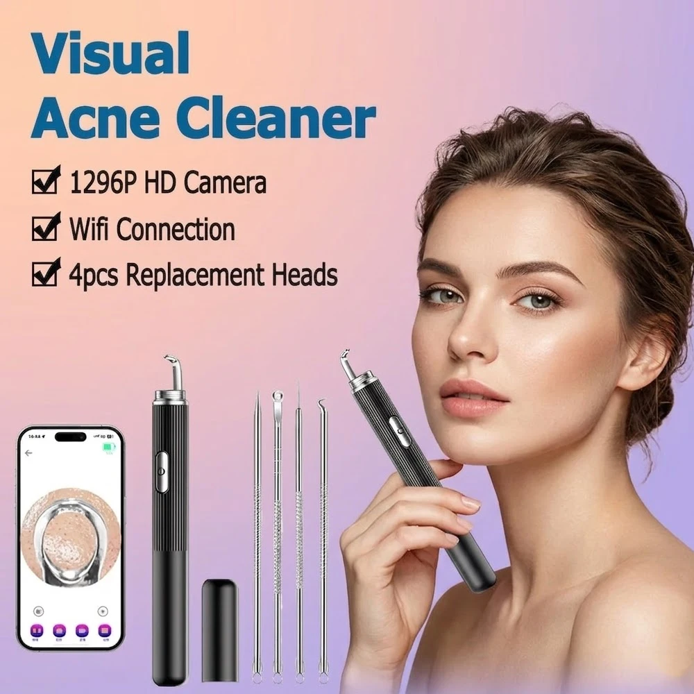 Visual Acne Cleaner 50x HD Camera Blackhead Pimples Remover Machine Electric Pore Cleaning Tools Face Beauty Device Skin Care
Visual Acne Cleaner 50x HD Camera Blackhead Pimples Remover Machine Electric Pore Cleaning Tools Face Beauty Device Skin Care