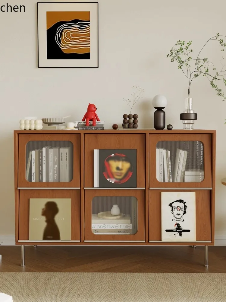 ZML solid wood bookcase with glass door living room against the wall display retro side cabinet storage locker
ZML solid wood bookcase with glass door living room against the wall display retro side cabinet storage locker