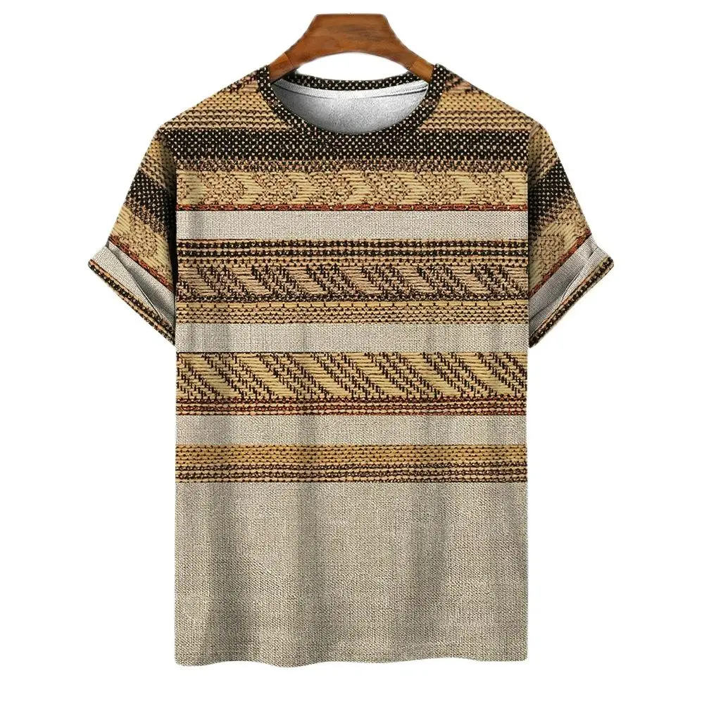National Costume Striped Graphic 3D Printing New Summer Men's And Women's Casual Oversized Size Round Neck Short Sleeve T-shirt
National Costume Striped Graphic 3D Printing New Summer Men's And Women's Casual Oversized Size Round Neck Short Sleeve T-shirt