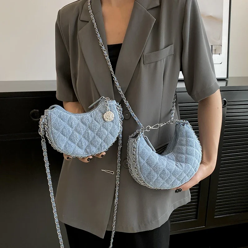 Fashion Women's Handbag Clutch Bag Designer Quilted Shoulder Bag Y2K Brand Denim Bag Female Hobo Canvas Crossbody Bags Small
Fashion Women's Handbag Clutch Bag Designer Quilted Shoulder Bag Y2K Brand Denim Bag Female Hobo Canvas Crossbody Bags Small