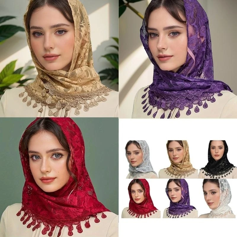 XXFD Lace Head Scarf Wedding Veils Women Catholic Church Mantilla Veils Party Headwear
XXFD Lace Head Scarf Wedding Veils Women Catholic Church Mantilla Veils Party Headwear