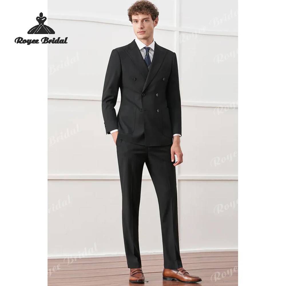 Peak Lapel Two Piece Double Breasted Men's Suit Wedding 2026 Formal Evening Business Suit costume homme mariage
Peak Lapel Two Piece Double Breasted Men's Suit Wedding 2026 Formal Evening Business Suit costume homme mariage