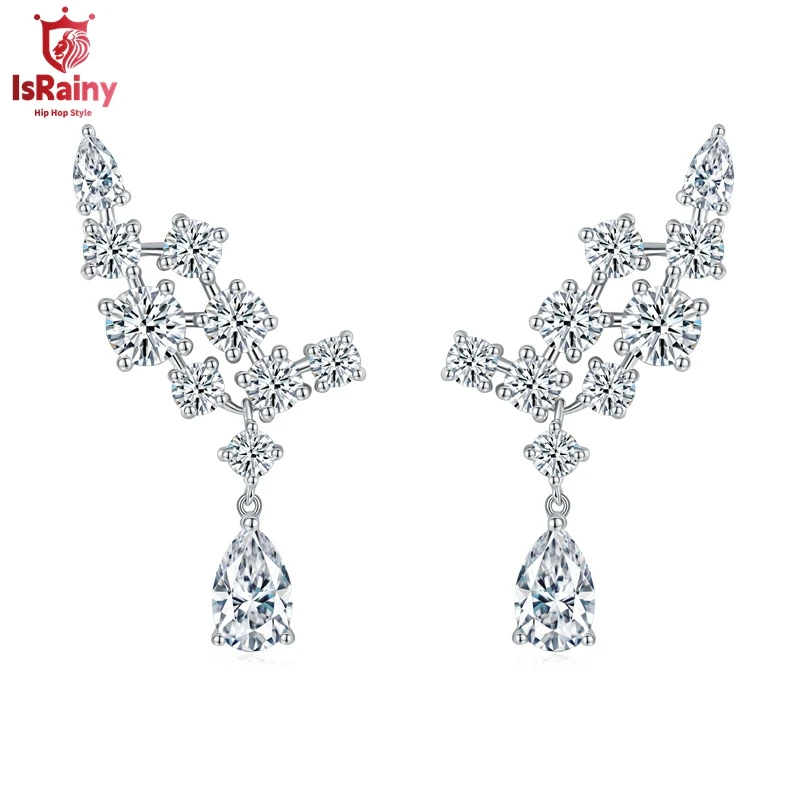 IsRainy Hip Hop Rock 925 Sterling Silver GRA Moissanite Diamond Wedding Engagement Ear Stud Earrings Fine Jewelry for Women Men
IsRainy Hip Hop Rock 925 Sterling Silver GRA Moissanite Diamond Wedding Engagement Ear Stud Earrings Fine Jewelry for Women Men