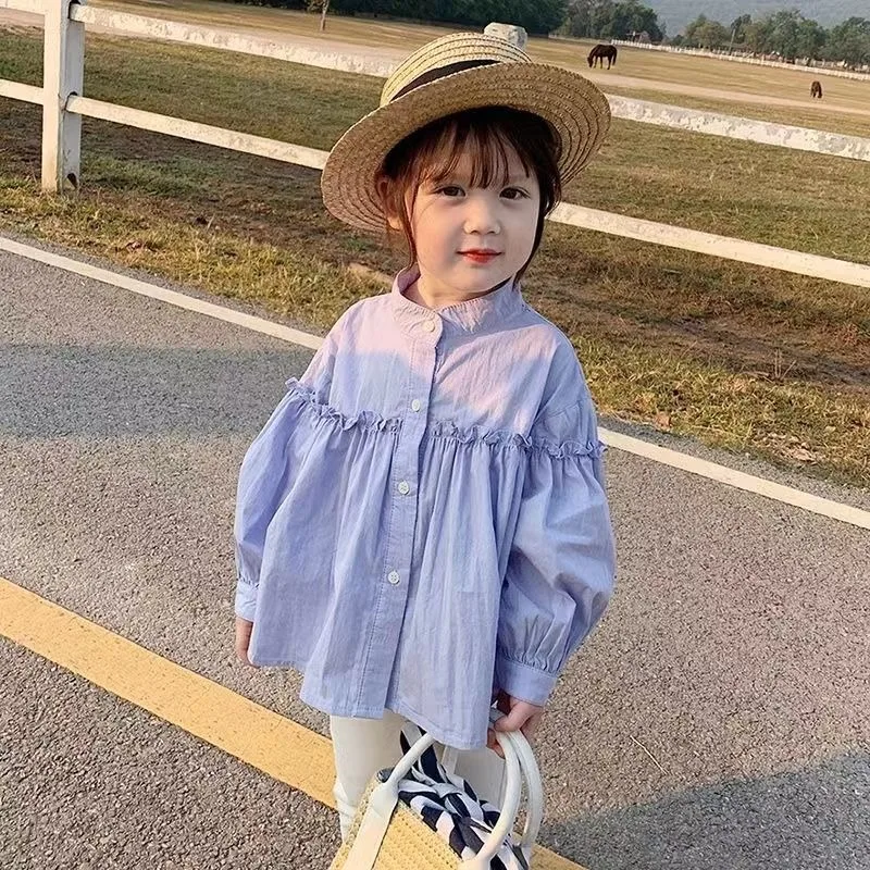 Kids' Cotton Shirt Korean Style Spring Autumn Outerwear New Design Big Tall Girls' Preppy Style Tops Baby School Uniform
Kids' Cotton Shirt Korean Style Spring Autumn Outerwear New Design Big Tall Girls' Preppy Style Tops Baby School Uniform