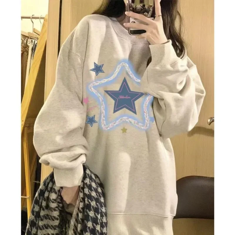 Korean Vintage Star Graphic Sweatshirts Women Harajuku Kawaii Oversized Hoodies Loose Casual Tops Grunge Streetwear Y2k 후드티
Korean Vintage Star Graphic Sweatshirts Women Harajuku Kawaii Oversized Hoodies Loose Casual Tops Grunge Streetwear Y2k 후드티