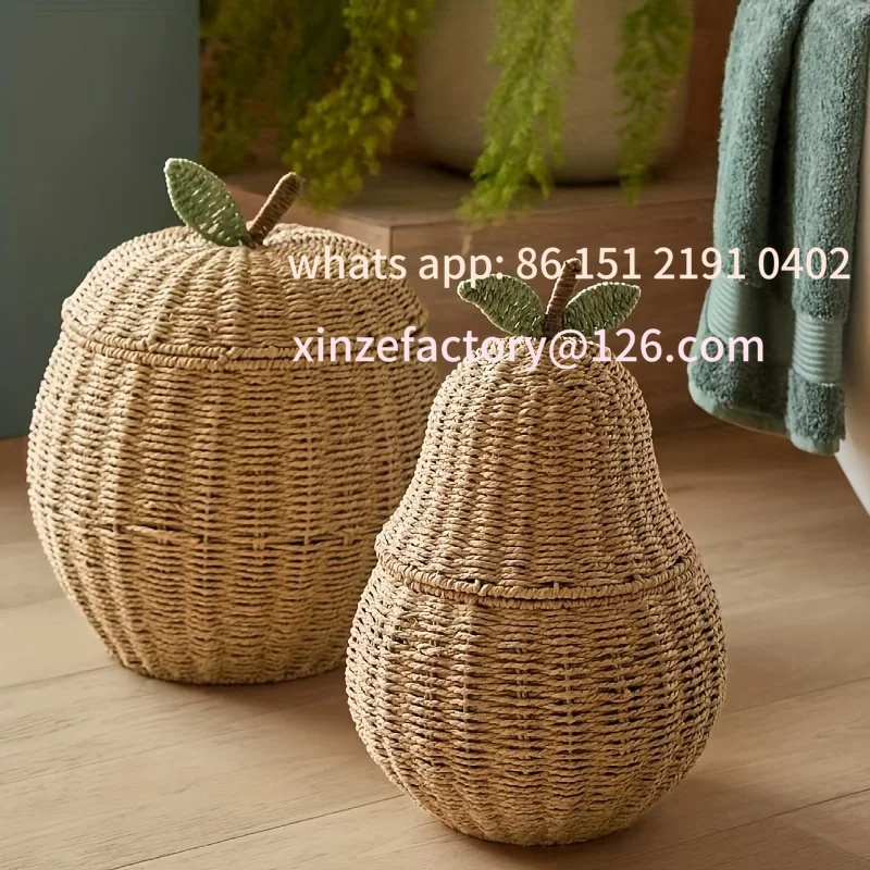 Customizable Shaped Storage Basket, Boho Handwoven Paper Rope Desk Organizer for Home Decor, Fruit Style Decorative
Customizable Shaped Storage Basket, Boho Handwoven Paper Rope Desk Organizer for Home Decor, Fruit Style Decorative