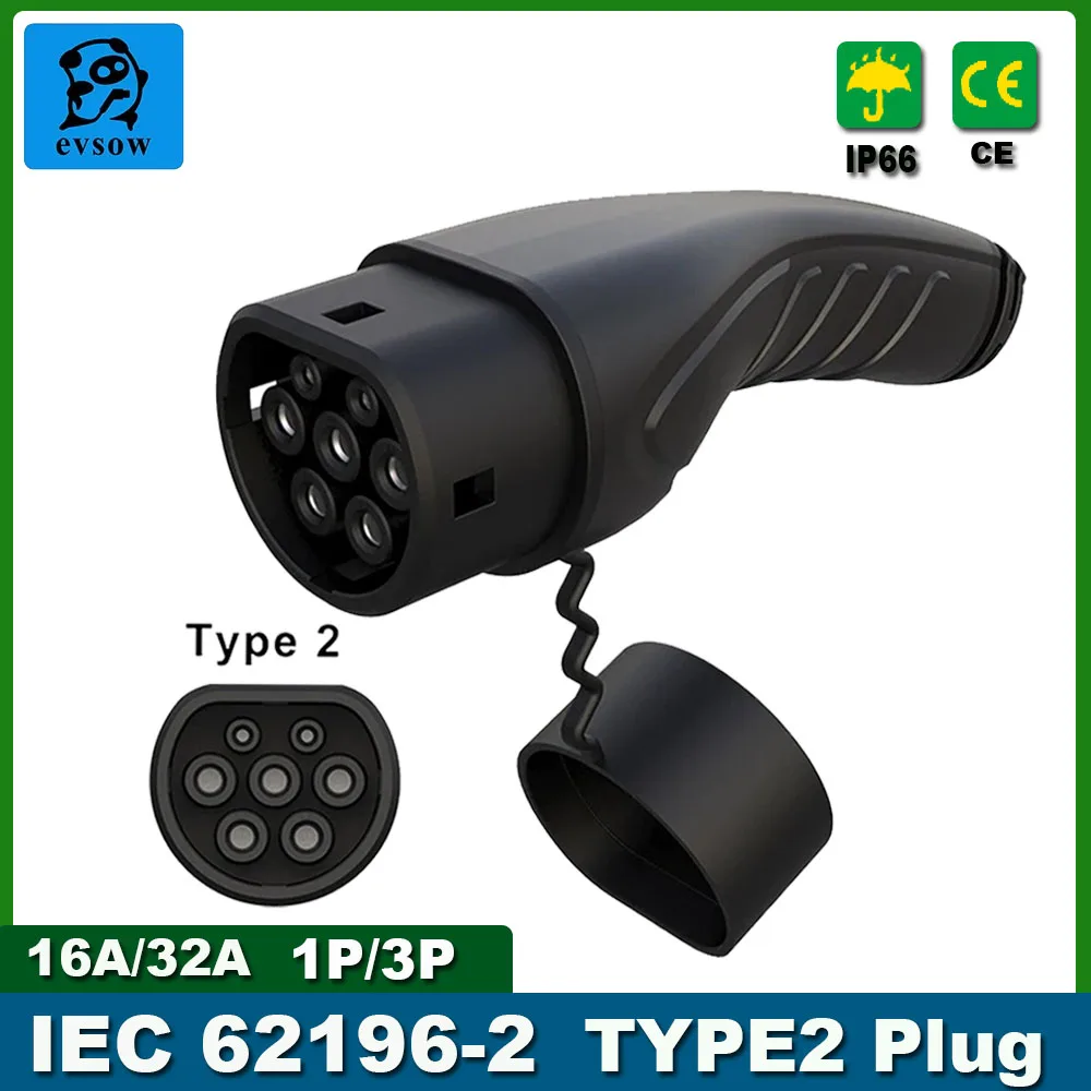 evsow EV Charger Plug Type 2 IEC 62196 Convertor Adapter 16A 32A EVSE Female Type 2 Adapter For Electric Car Vehicle Charging
evsow EV Charger Plug Type 2 IEC 62196 Convertor Adapter 16A 32A EVSE Female Type 2 Adapter For Electric Car Vehicle Charging