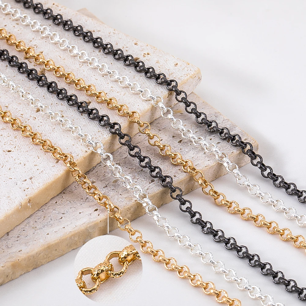 1Meter High-quality Pure Copper Embossed Circular O-shaped Chain For DIY Necklaces Bracelets Jewelry Chain Accessories Materials
1Meter High-quality Pure Copper Embossed Circular O-shaped Chain For DIY Necklaces Bracelets Jewelry Chain Accessories Materials