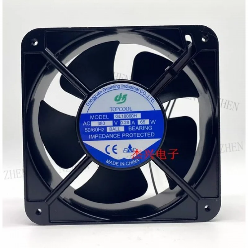 Y для TOPCOOL GL18060H AV380V 0,28A 65W Шариковый осевой охлаждающий вентилятор
Y для TOPCOOL GL18060H AV380V 0,28A 65W Шариковый осевой охлаждающий вентилятор