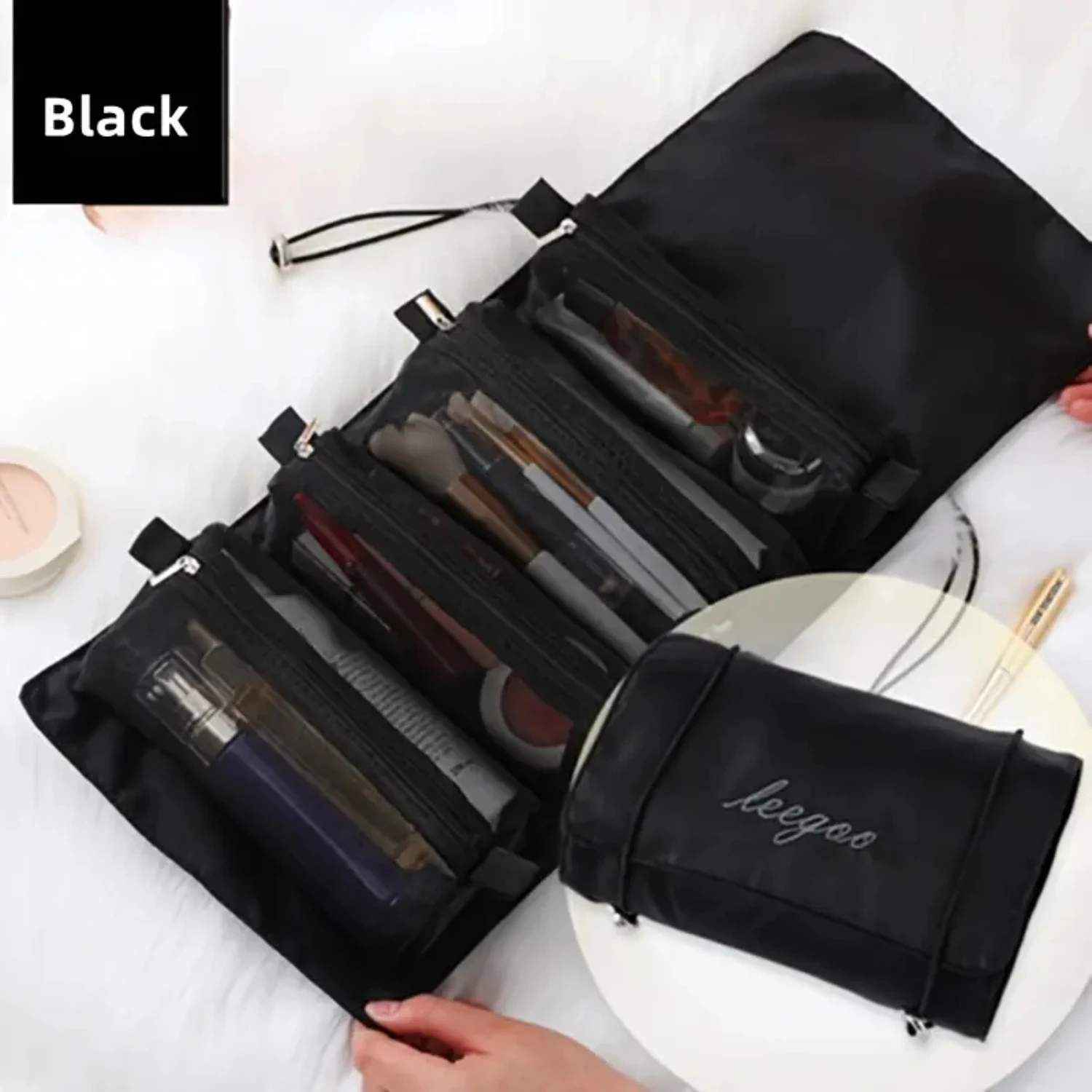 Large Capacity 4 In 1 Portable Folding Mesh Cosmetic Bag Travel Storage Wash Bag, Convenient and Practical Cosmetic Bag for Trav
Large Capacity 4 In 1 Portable Folding Mesh Cosmetic Bag Travel Storage Wash Bag, Convenient and Practical Cosmetic Bag for Trav