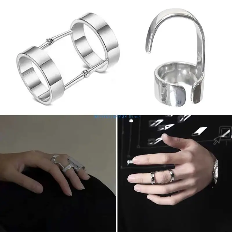 C1FE Double-Loop Activity Ring Halloween Cosplay Costume Finger Armor-Ring Jewelry
C1FE Double-Loop Activity Ring Halloween Cosplay Costume Finger Armor-Ring Jewelry