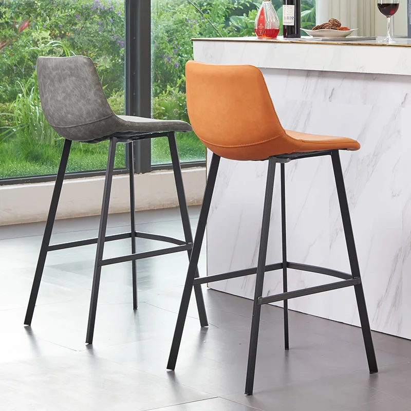 Modern minimalist bar stool; home bar high stool; ironwork Nordic bar high stool.
Modern minimalist bar stool; home bar high stool; ironwork Nordic bar high stool.