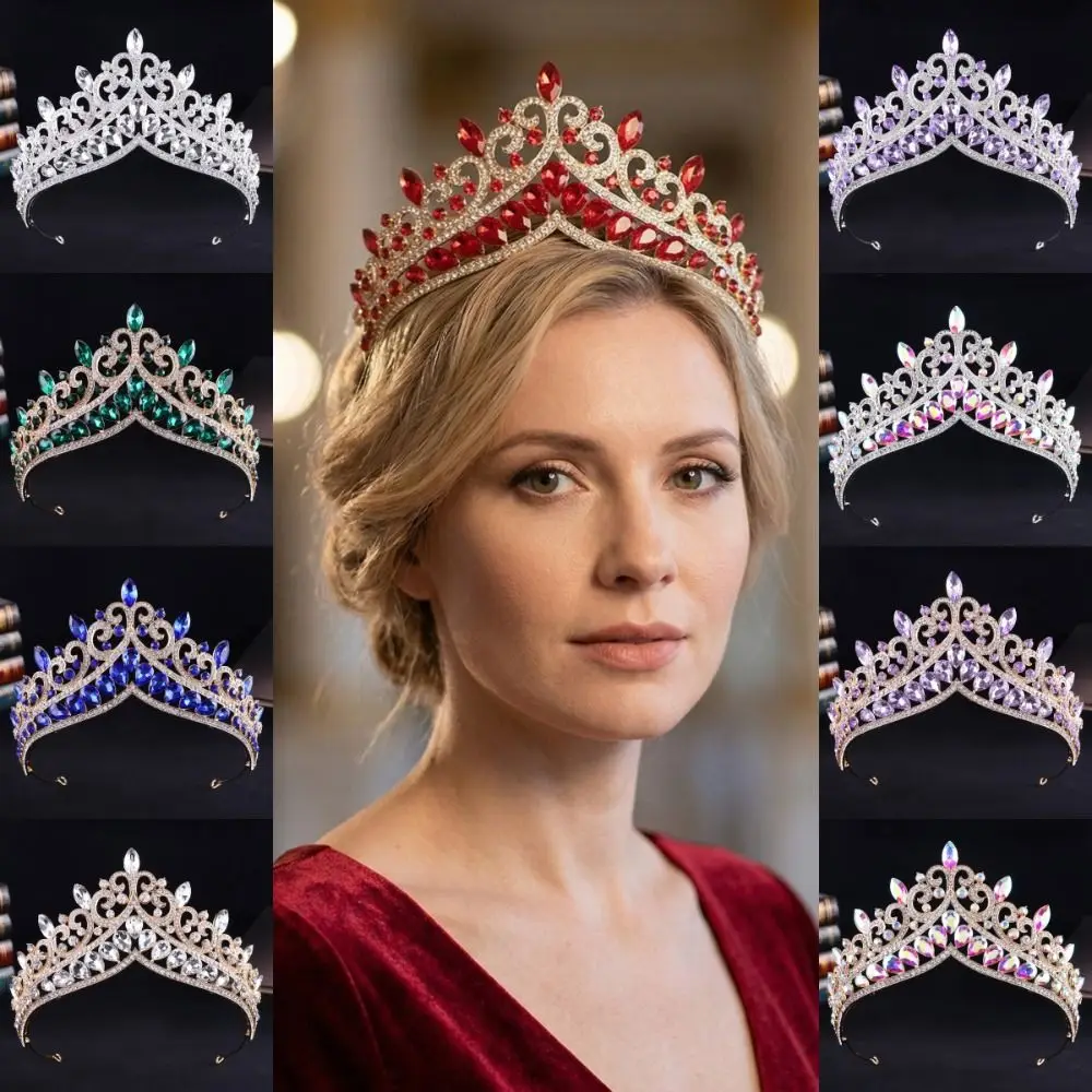 Temperament Shiny Baroque Crown Gold Hair Ornaments Princess Tiara Bridal Hair Tiara Metal Rhinestone Crown Women
Temperament Shiny Baroque Crown Gold Hair Ornaments Princess Tiara Bridal Hair Tiara Metal Rhinestone Crown Women
