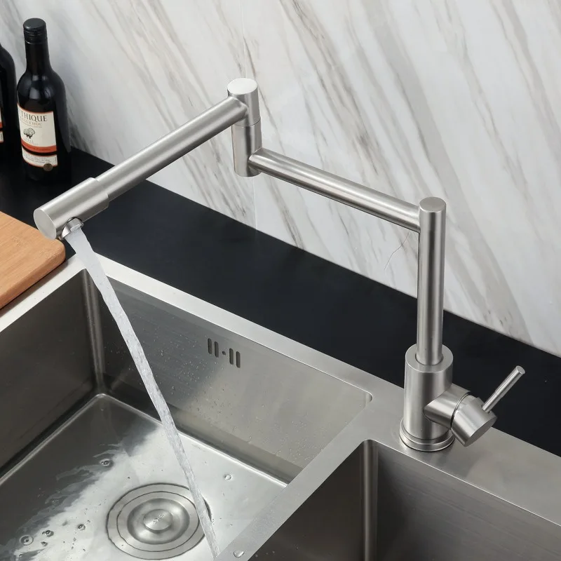304 stainless steel brushed single cold vegetable basin foldable rotating 360 degree sink kitchen faucet
304 stainless steel brushed single cold vegetable basin foldable rotating 360 degree sink kitchen faucet