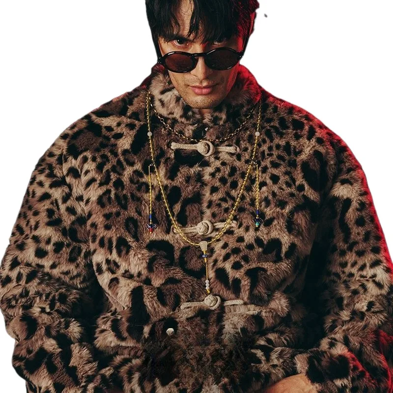 Men's Fashion Leopard Faux Fur Jacket Winter Warm Rabbit Fur Coat For Male Chinese Style Fur Outerwear
Men's Fashion Leopard Faux Fur Jacket Winter Warm Rabbit Fur Coat For Male Chinese Style Fur Outerwear