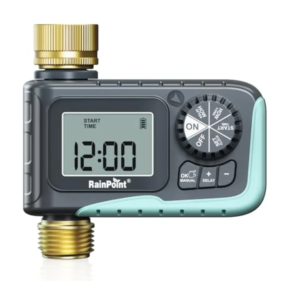 Programmable Sprinkler Timer with Brass Inlet Outlet for Garden Soaker Hose Digital Drip Irrigation Timer with Rain Delay Manua
Programmable Sprinkler Timer with Brass Inlet Outlet for Garden Soaker Hose Digital Drip Irrigation Timer with Rain Delay Manua