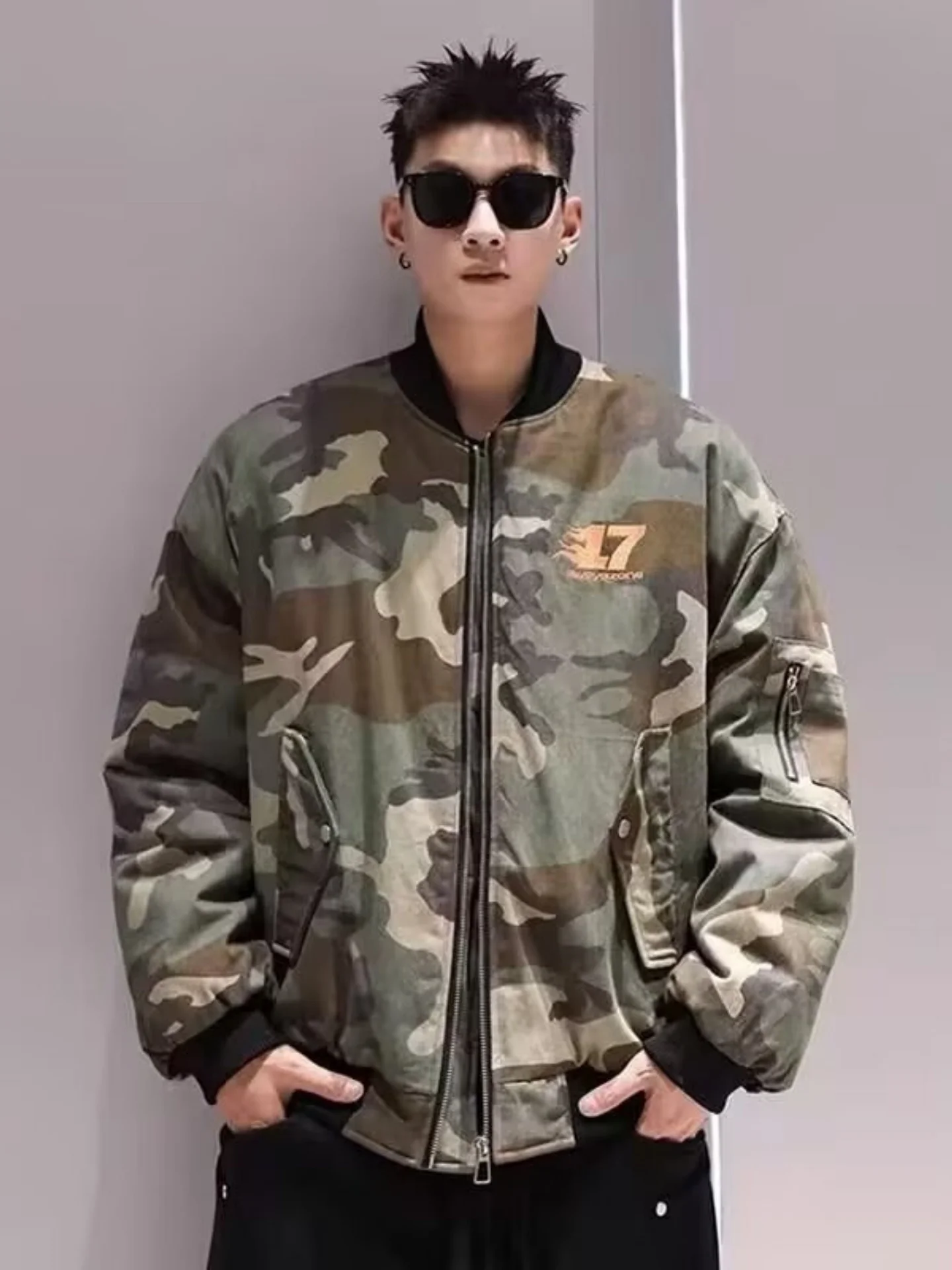 American Retro Camouflage Workwear Jacket Men's Short Loose Fitting Baseball Style Outerwear Casual Youthful Polyester Blend
American Retro Camouflage Workwear Jacket Men's Short Loose Fitting Baseball Style Outerwear Casual Youthful Polyester Blend
