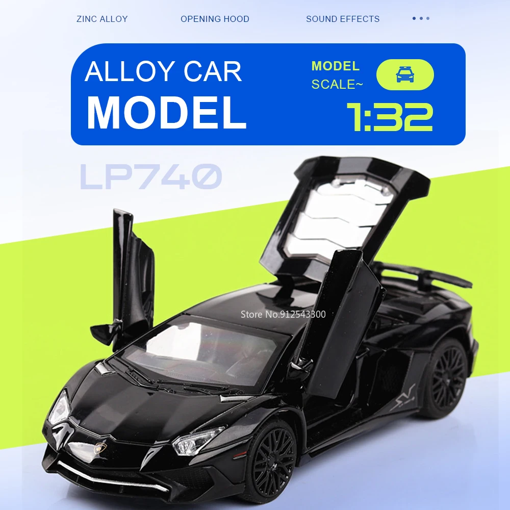 1:32 Scale LP740 SCV12 Car Model Toy Doors Opened Sound Light Cars Pull Back Rubber Tires Models Educational Gifts for Children
1:32 Scale LP740 SCV12 Car Model Toy Doors Opened Sound Light Cars Pull Back Rubber Tires Models Educational Gifts for Children