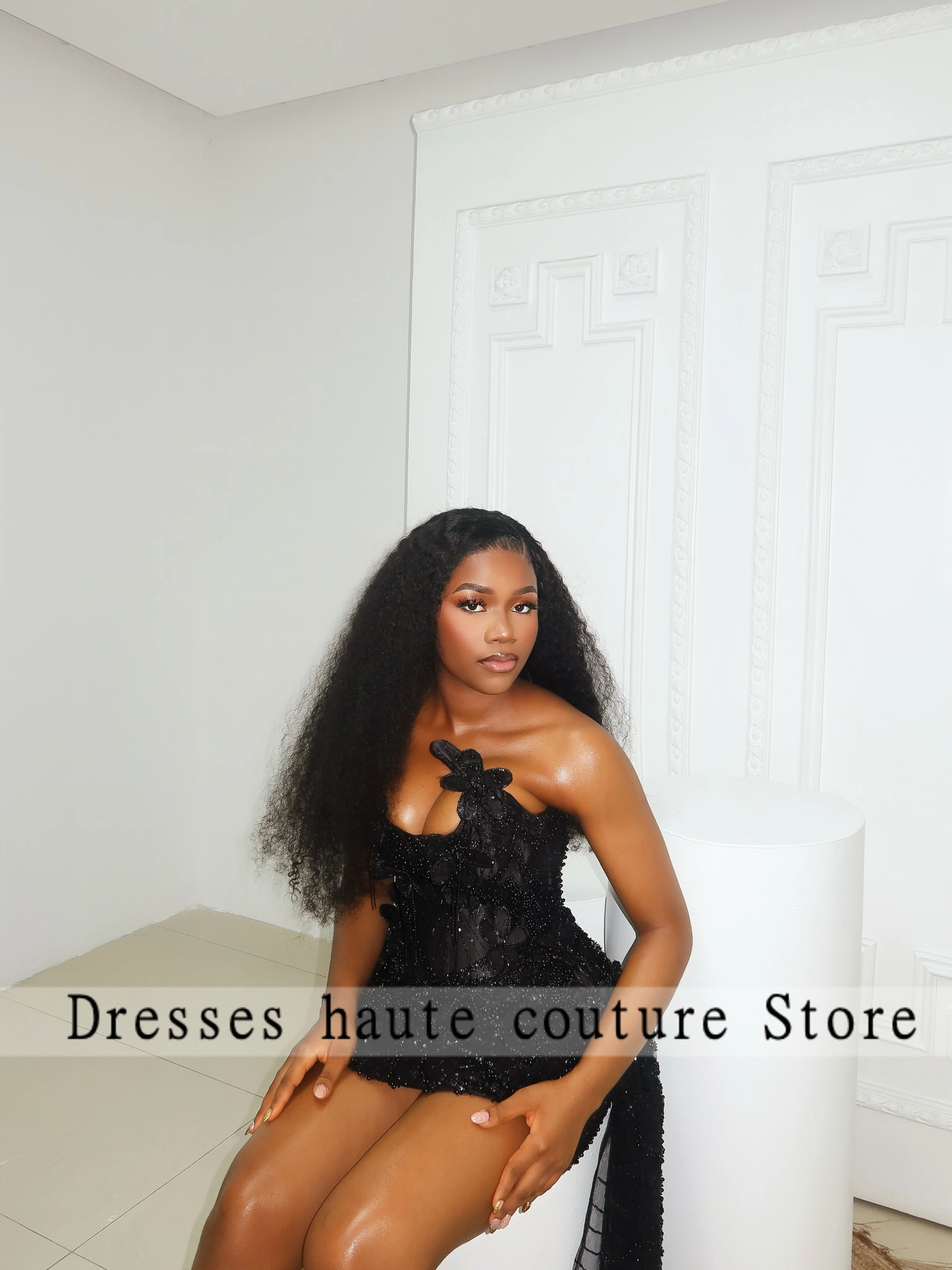 Sparkly Black 3D Floral Beaded Corset Mini Prom Dress Birthday Party Homecoming Gown Aso Ebi Special Occasion Customized
Sparkly Black 3D Floral Beaded Corset Mini Prom Dress Birthday Party Homecoming Gown Aso Ebi Special Occasion Customized