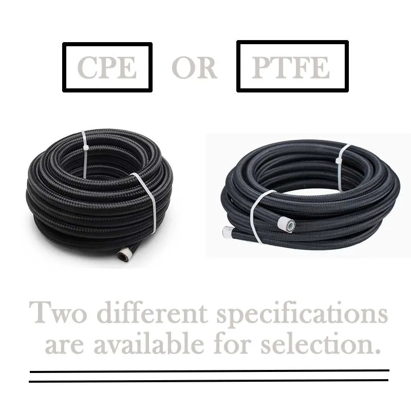 AN4 -AN20 Fuel Hose Oil Gas Cooler Line Pipe Stainless Steel Braided Line Nylon Stainless Steel Braided Inside CPE or PTFE
AN4 -AN20 Fuel Hose Oil Gas Cooler Line Pipe Stainless Steel Braided Line Nylon Stainless Steel Braided Inside CPE or PTFE