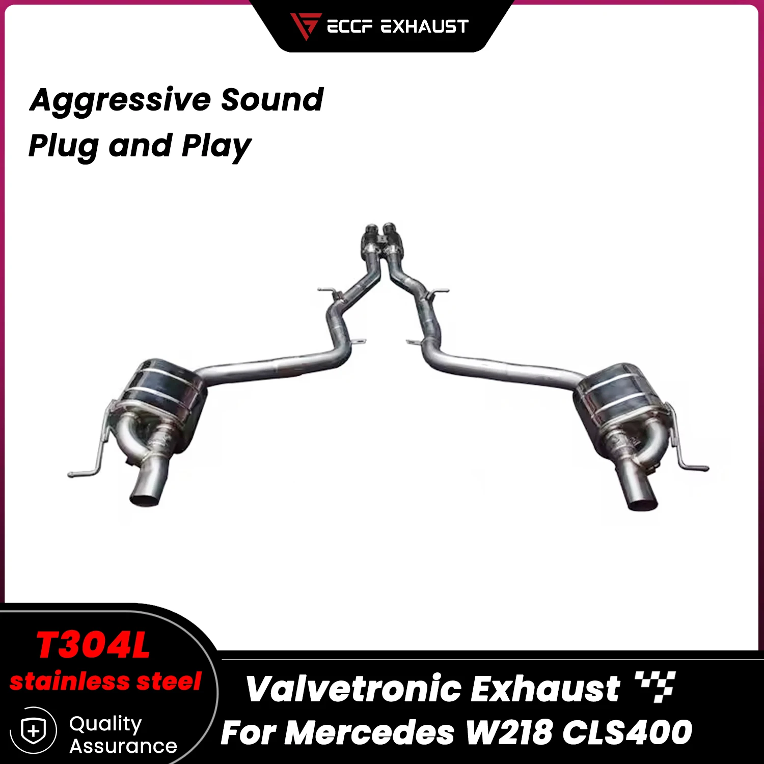 Спортивный звук выхлопной системы Valvetronic Exhaust Catback для Mercedes W218 CLS400 Performance Upgrade Простая установка 
Спортивный звук выхлопной системы Valvetronic Exhaust Catback для Mercedes W218 CLS400 Performance Upgrade Простая установка