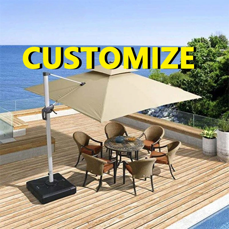 Any Size Custom Multi Color Aluminum Patio Umbrella Heavy Fabric UV Protection Waterproof LED Light Outdoor Hotel Villa Courtyar
Any Size Custom Multi Color Aluminum Patio Umbrella Heavy Fabric UV Protection Waterproof LED Light Outdoor Hotel Villa Courtyar