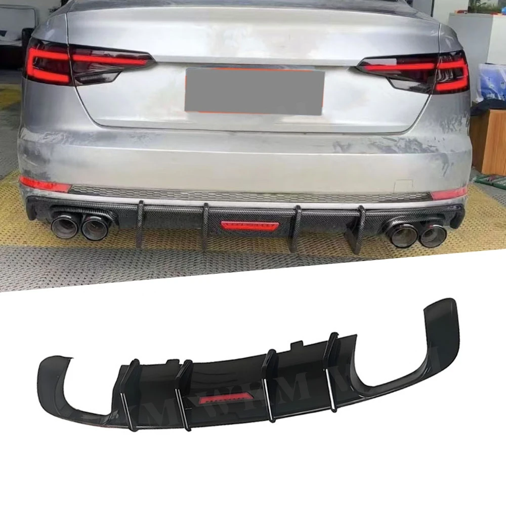 Dry Carbon Fiber Car Rear Bumper Diffuser Lip With Lamp Car Accessories For Audi A4 S4 B9 2017-2019 Sport Styling
Dry Carbon Fiber Car Rear Bumper Diffuser Lip With Lamp Car Accessories For Audi A4 S4 B9 2017-2019 Sport Styling