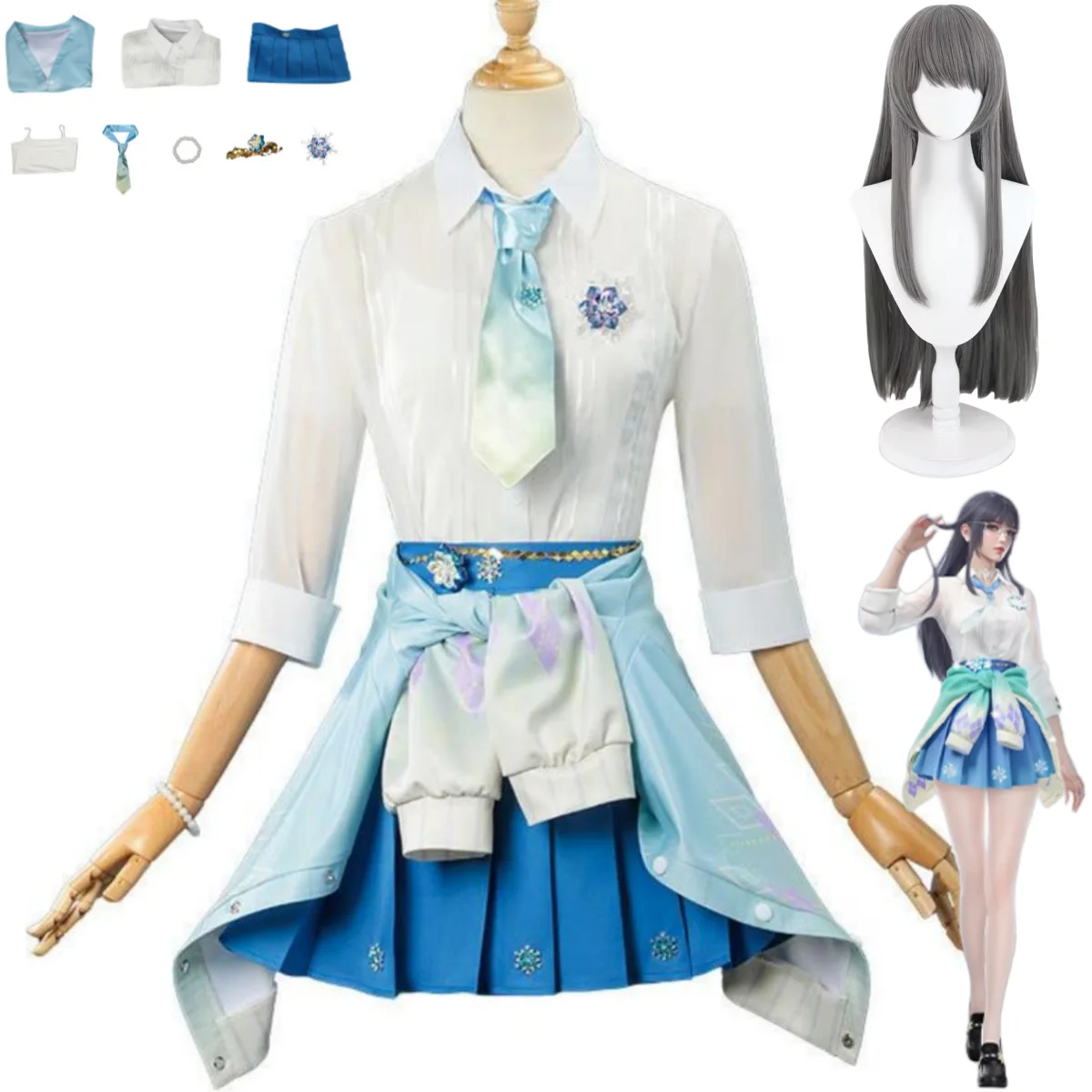 Game Naraka: Bladepoint Justina Gu Cosplay Costume Valentine's Day JK Uniform Skirt Coat Wig Woman Sexy Carnival Party Suit
Game Naraka: Bladepoint Justina Gu Cosplay Costume Valentine's Day JK Uniform Skirt Coat Wig Woman Sexy Carnival Party Suit