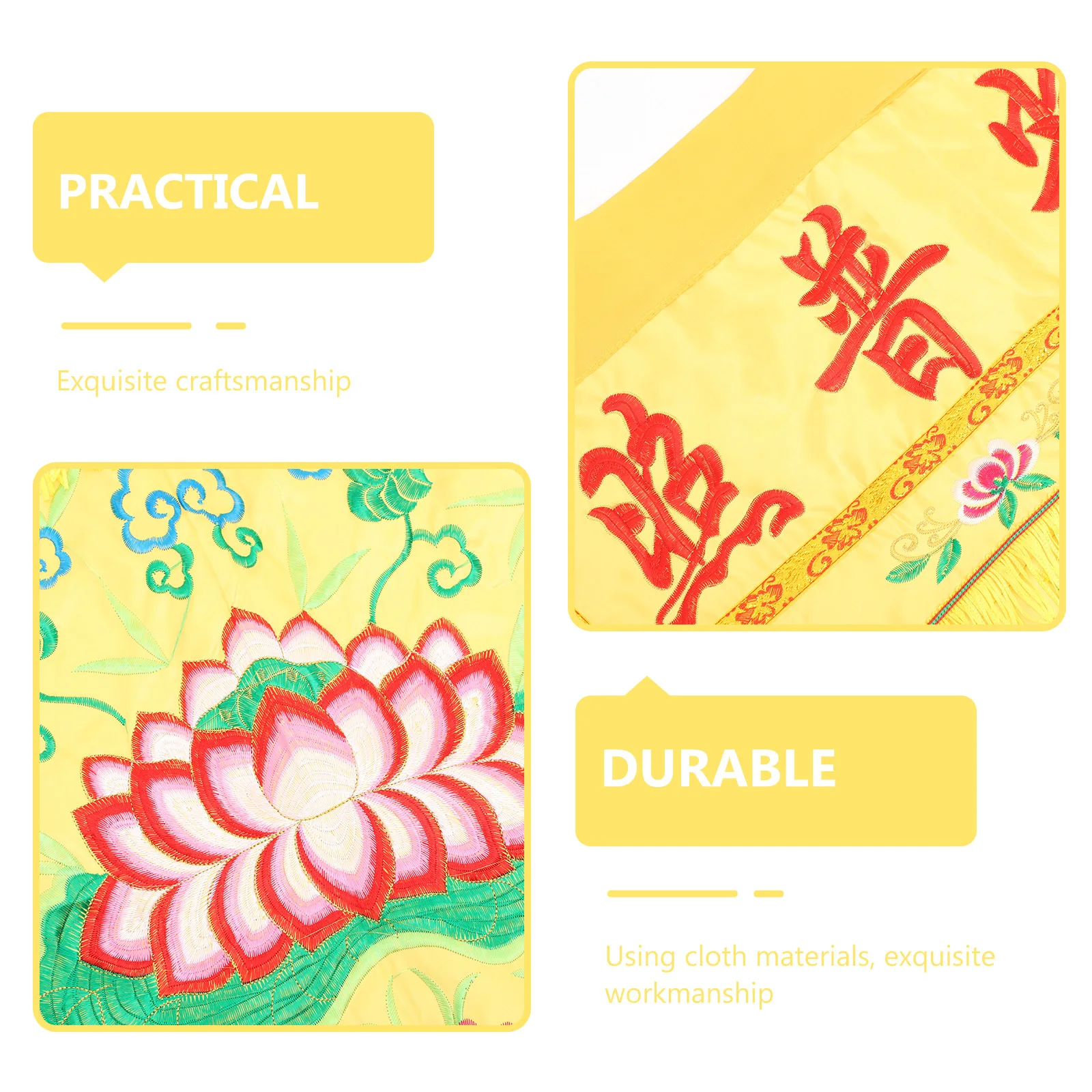 Buddhist Table Cloth Cloth Material Decorative Table Cover and Home Furnishing
Buddhist Table Cloth Cloth Material Decorative Table Cover and Home Furnishing