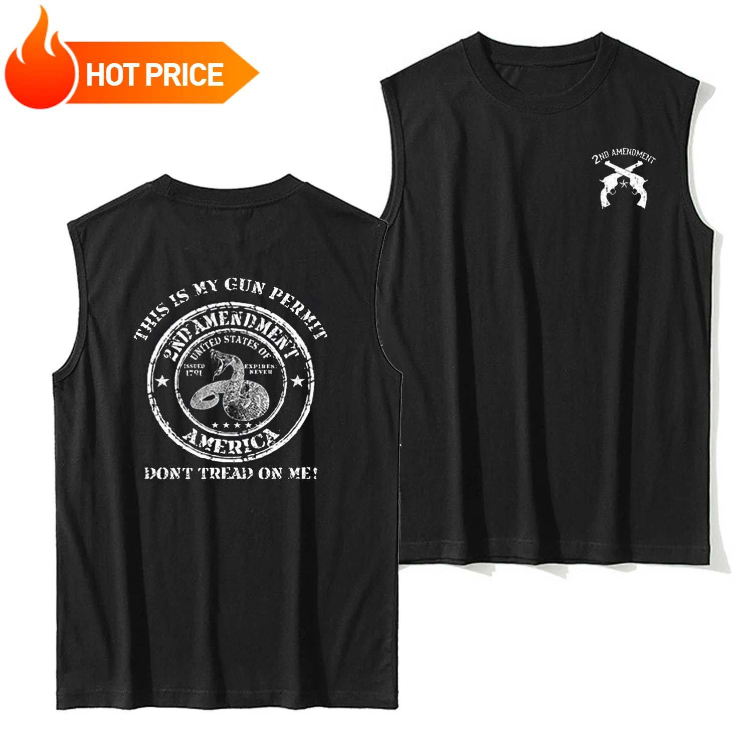 This Is My Gun Permit Don't Tread on Me 2nd Amendment Tanktop 100% Cotton O-Neck Sport Casual Mens Vests Sleeveless T-shirt
This Is My Gun Permit Don't Tread on Me 2nd Amendment Tanktop 100% Cotton O-Neck Sport Casual Mens Vests Sleeveless T-shirt