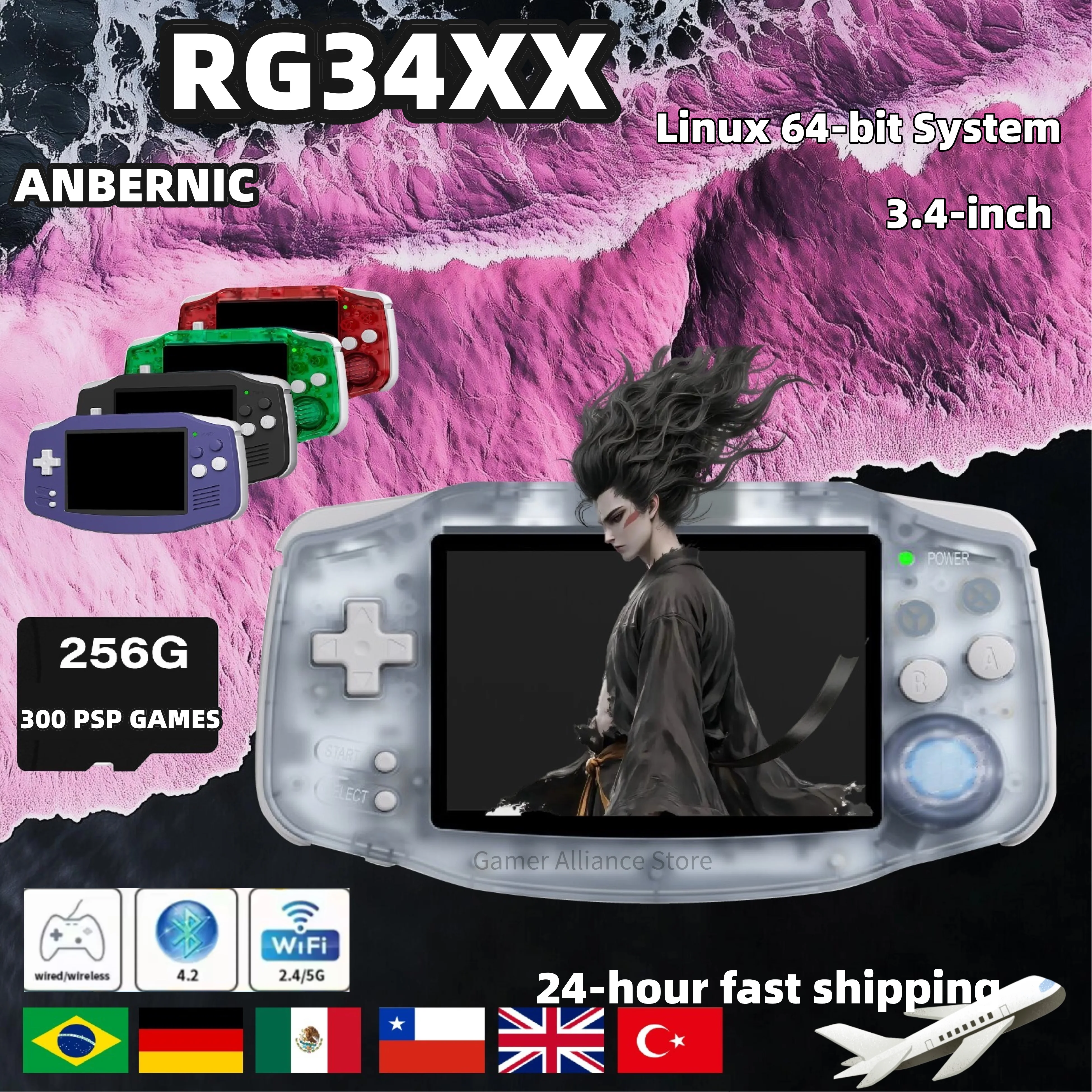 ANBERNIC RG34XX RG 34XX Retro Handheld Game Player Video Game Consoles 3500mAh PSP Game 3.4-inch IPS Screen Linux Boy Gifts 256G
ANBERNIC RG34XX RG 34XX Retro Handheld Game Player Video Game Consoles 3500mAh PSP Game 3.4-inch IPS Screen Linux Boy Gifts 256G