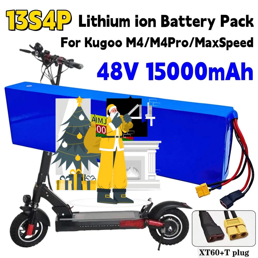 High Capacity 15Ah Lithium ion Battery Pack 18650 (48V,15000mah ) For Electric Scooter Kugoo M4/M4Pro/MaxSpeed 
High Capacity 15Ah Lithium ion Battery Pack 18650 (48V,15000mah ) For Electric Scooter Kugoo M4/M4Pro/MaxSpeed