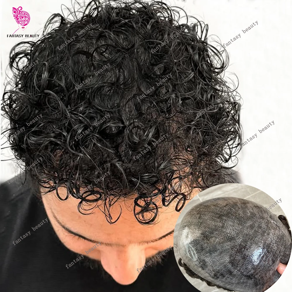 Man's 1b40 Gray Black BrownCurly 20mm Hairstyle Toupee Human Hair Durable Skin Base Capillar Prosthesis Natural Hairline System
Man's 1b40 Gray Black BrownCurly 20mm Hairstyle Toupee Human Hair Durable Skin Base Capillar Prosthesis Natural Hairline System