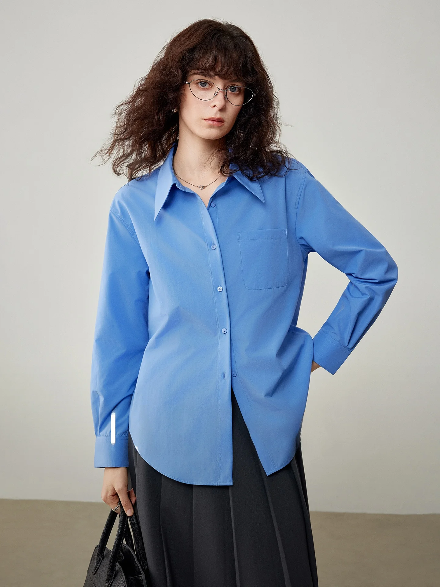 Ayk Home Klein Blue Commuter irt Women's Removable Collar Tie Dual Wear Straight Cut French Sle Long Sve Pure Color
Ayk Home Klein Blue Commuter irt Women's Removable Collar Tie Dual Wear Straight Cut French Sle Long Sve Pure Color