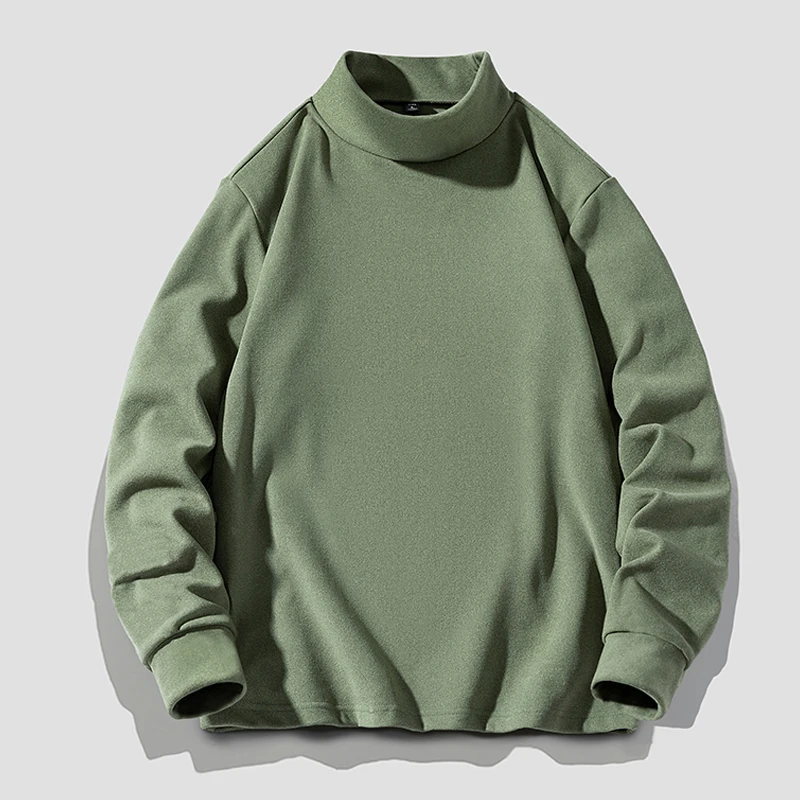 Winter High Collar Men's Sweatshirt Casual Loose Long Sleeve Base Shirt Pure Color German Velvet Fashionable Urban Style
Winter High Collar Men's Sweatshirt Casual Loose Long Sleeve Base Shirt Pure Color German Velvet Fashionable Urban Style