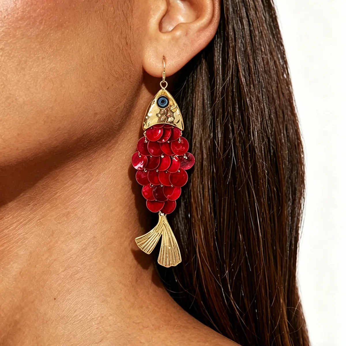 2026 Trendy Statement Woman Jewelry Metal Fish Shape Sequin Tassel Dangling Hoop Earrings Personalized Holiday Party Accessories
2026 Trendy Statement Woman Jewelry Metal Fish Shape Sequin Tassel Dangling Hoop Earrings Personalized Holiday Party Accessories