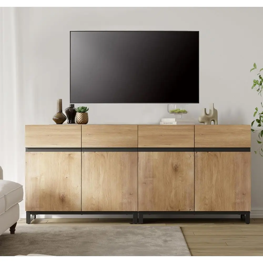 70 Inch TV Stand, Dual-Purpose Entertainment Center with Adjustable Shelves, Metal Base, Suitable for Media Room or Living Space
70 Inch TV Stand, Dual-Purpose Entertainment Center with Adjustable Shelves, Metal Base, Suitable for Media Room or Living Space