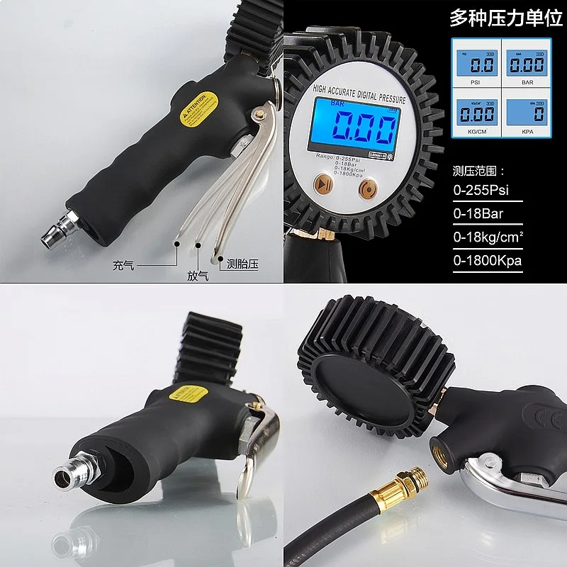 High Precision Liquid Crystal Digital Tire Pressure Gauge 200PSI Air Compressor Gauge
High Precision Liquid Crystal Digital Tire Pressure Gauge 200PSI Air Compressor Gauge