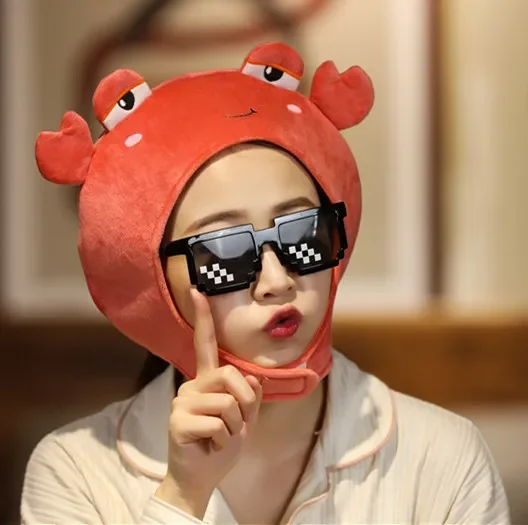 Funny Crab Head Plush Hat Pillow Spot Print Cartoon Animal Stuffed Toy Headgear Cap Cosplay Party Photo Props Cosplay Costume
Funny Crab Head Plush Hat Pillow Spot Print Cartoon Animal Stuffed Toy Headgear Cap Cosplay Party Photo Props Cosplay Costume
