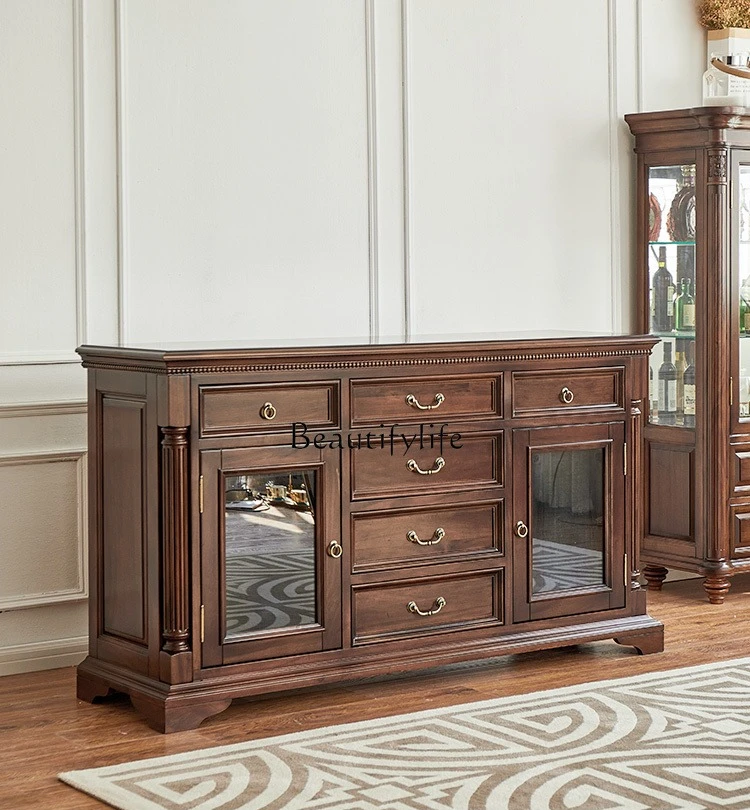 4American retro mahogany all-solid wood side cabinet large apartment locker
4American retro mahogany all-solid wood side cabinet large apartment locker