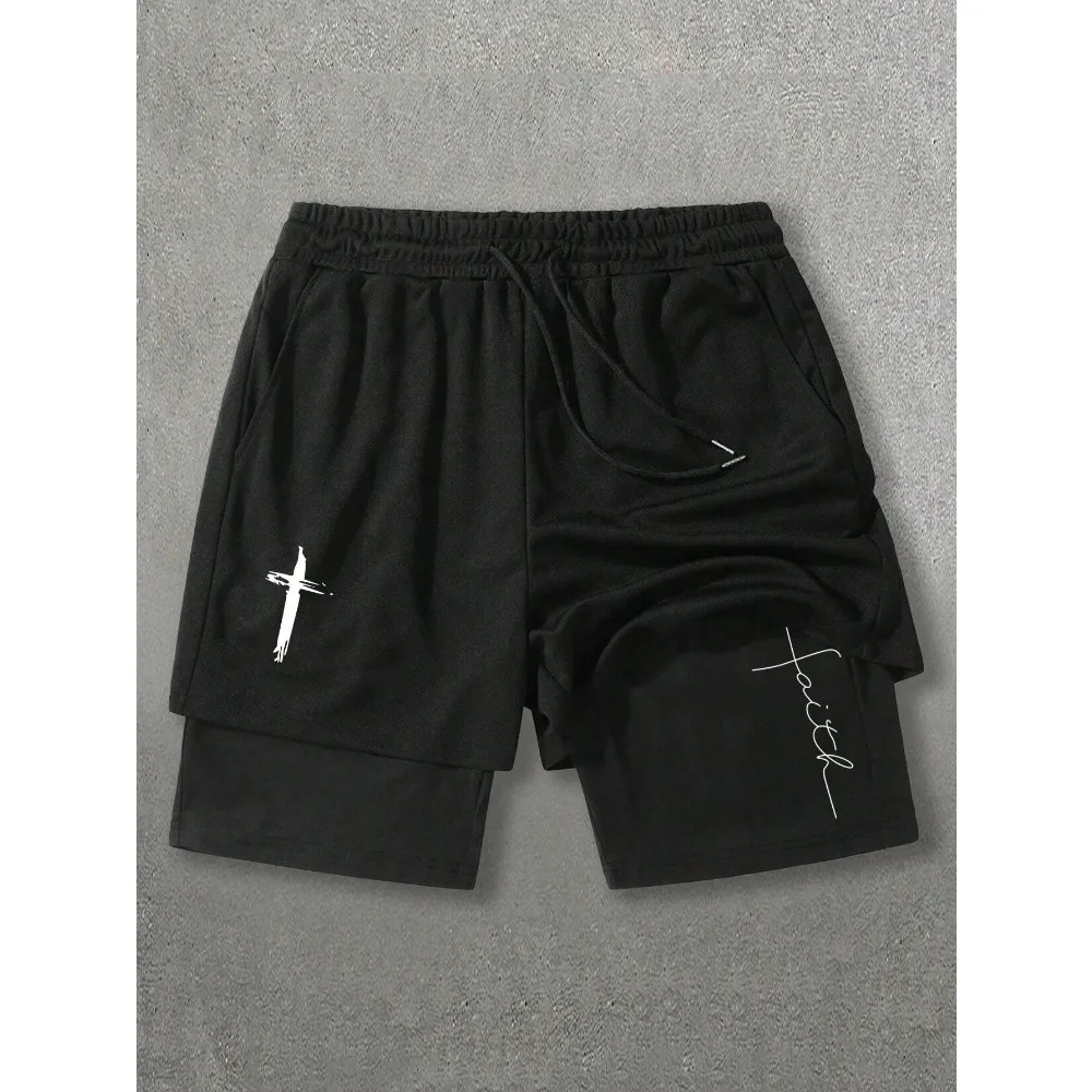 Men's Street Style Cross Graphic Print Knitted Drawstring Shorts
Men's Street Style Cross Graphic Print Knitted Drawstring Shorts
