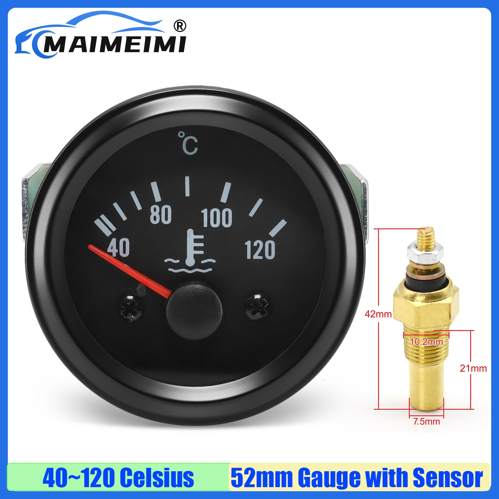 MAIMEIMI 52mm Water Temperature Gauge with Sensor Yellow Backlight Water Temp Meter Indicator for Diesel Engine Car DC24V
MAIMEIMI 52mm Water Temperature Gauge with Sensor Yellow Backlight Water Temp Meter Indicator for Diesel Engine Car DC24V