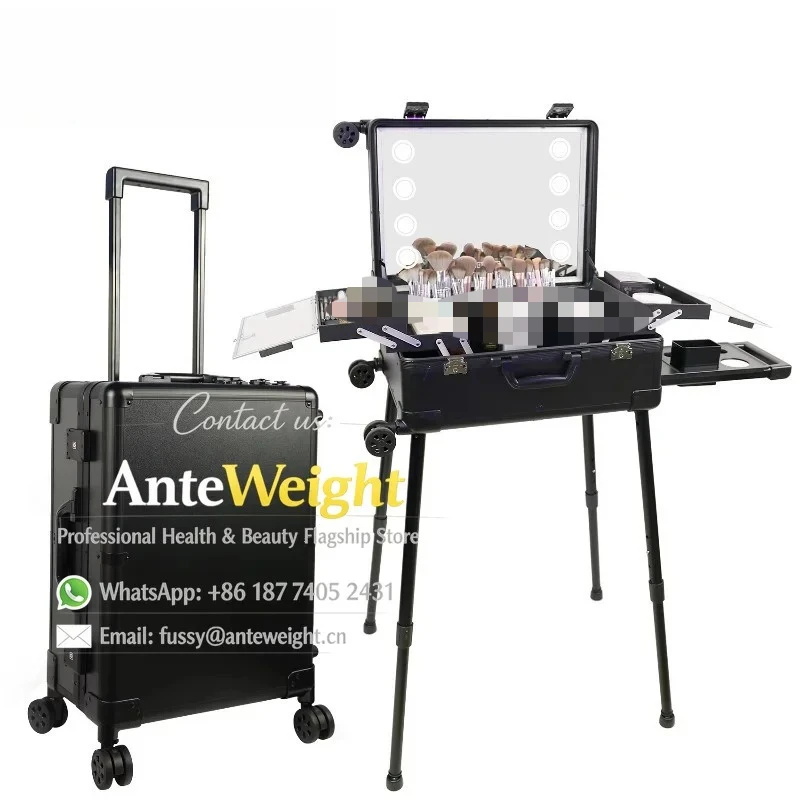 Professional Trolley Roller Makeup Case Large Led Mirror Audio Cosmetic Makeup Case
Professional Trolley Roller Makeup Case Large Led Mirror Audio Cosmetic Makeup Case