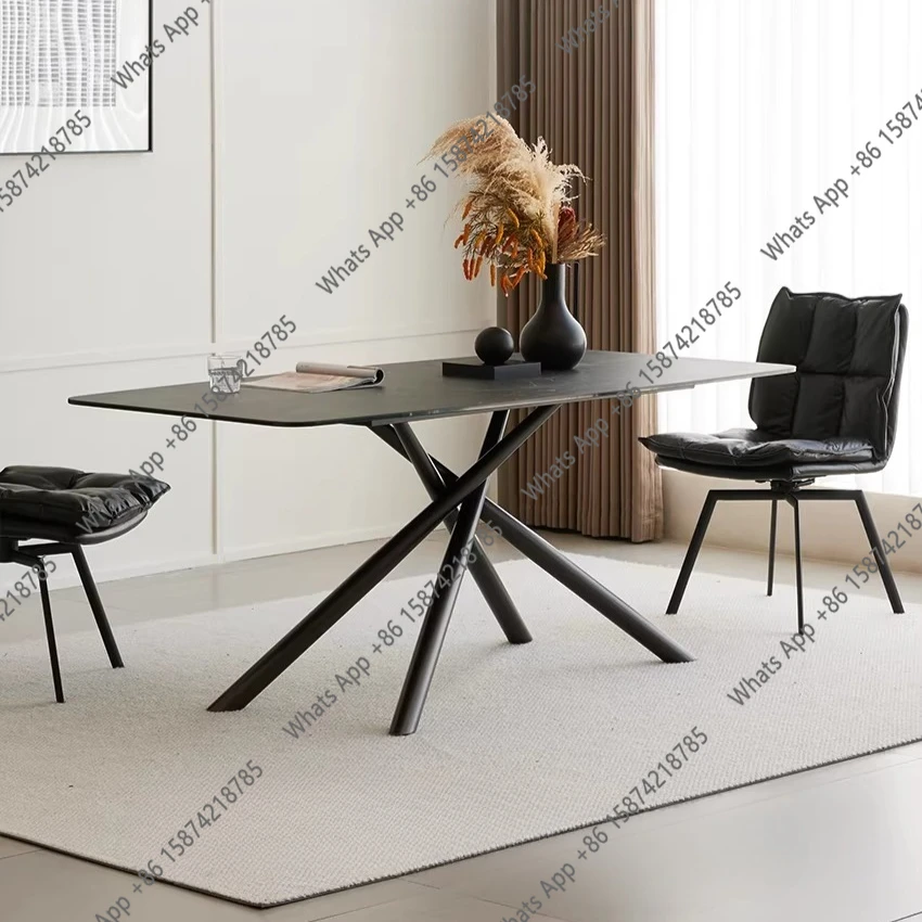Slate dining table New high-end household atmosphere dining table Italian light luxury rectangular dining table
Slate dining table New high-end household atmosphere dining table Italian light luxury rectangular dining table