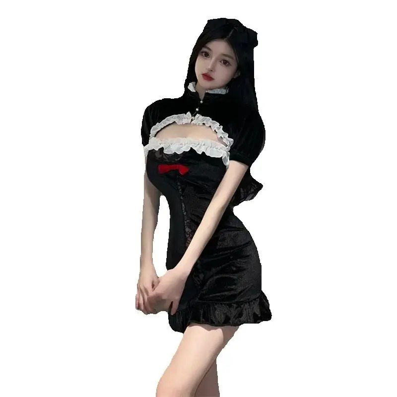 Сексуальное женское белье в стиле ретро, Cheongsam, униформа, искушение, пижамы, ролевая игра, платье Ципао, женский сексуальный комплект нижнего белья в стиле babydoll, карнавальный костюм
Сексуальное женское белье в стиле ретро, Cheongsam, униформа, искушение, пижамы, ролевая игра, платье Ципао, женский сексуальный комплект нижнего белья в стиле babydoll, карнавальный костюм