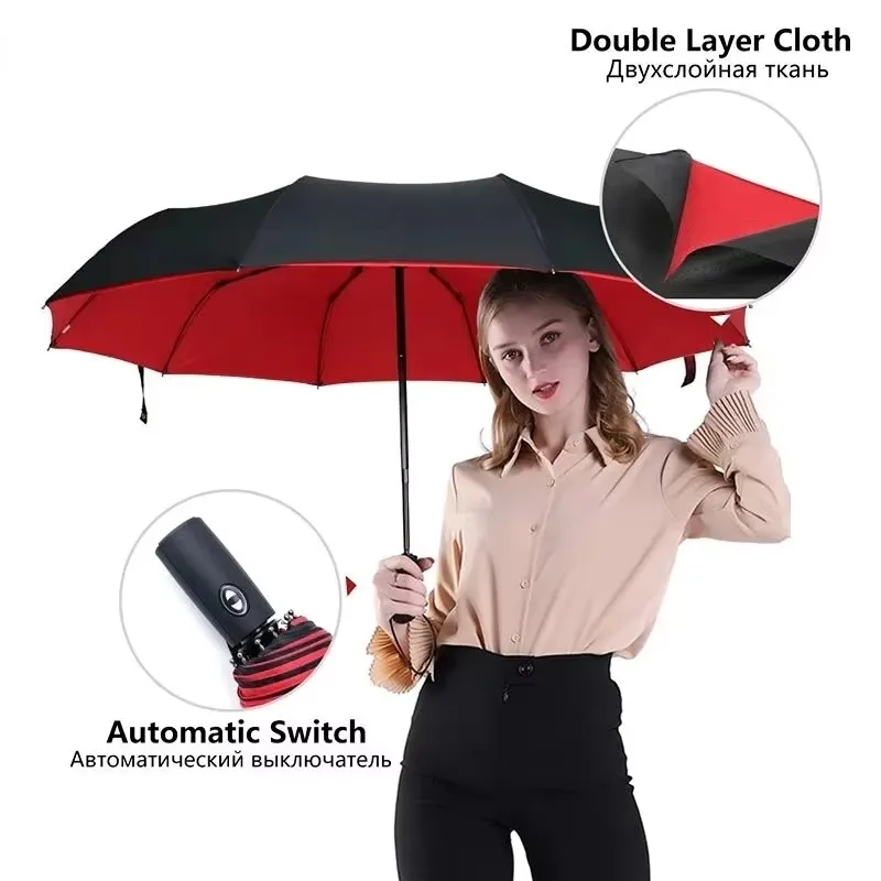 10 Bones Large Umbrella For Men Women Windproof Umbrellas Automatic Folding Strong Luxury Sun Rain Umbrella UV Umbrella Luxury
10 Bones Large Umbrella For Men Women Windproof Umbrellas Automatic Folding Strong Luxury Sun Rain Umbrella UV Umbrella Luxury