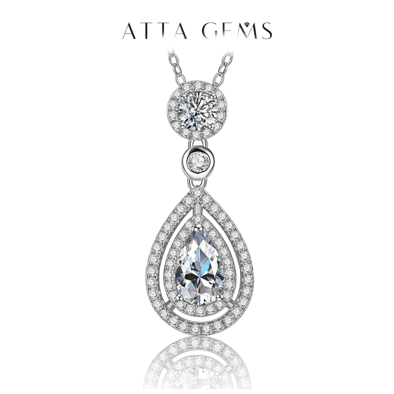 ATTAGEMS 925 Silver Necklace Chain Pear Cut 1.5ct D Color Pass Diamond Test Solitaire Pendant Necklace Women Jewelry
ATTAGEMS 925 Silver Necklace Chain Pear Cut 1.5ct D Color Pass Diamond Test Solitaire Pendant Necklace Women Jewelry
