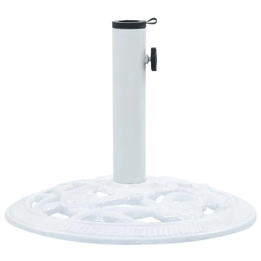 Cast Iron Umbrella Stand - White Patio Umbrella Holder with Adapter, Decorative Scroll Pattern, Customizable
Cast Iron Umbrella Stand - White Patio Umbrella Holder with Adapter, Decorative Scroll Pattern, Customizable